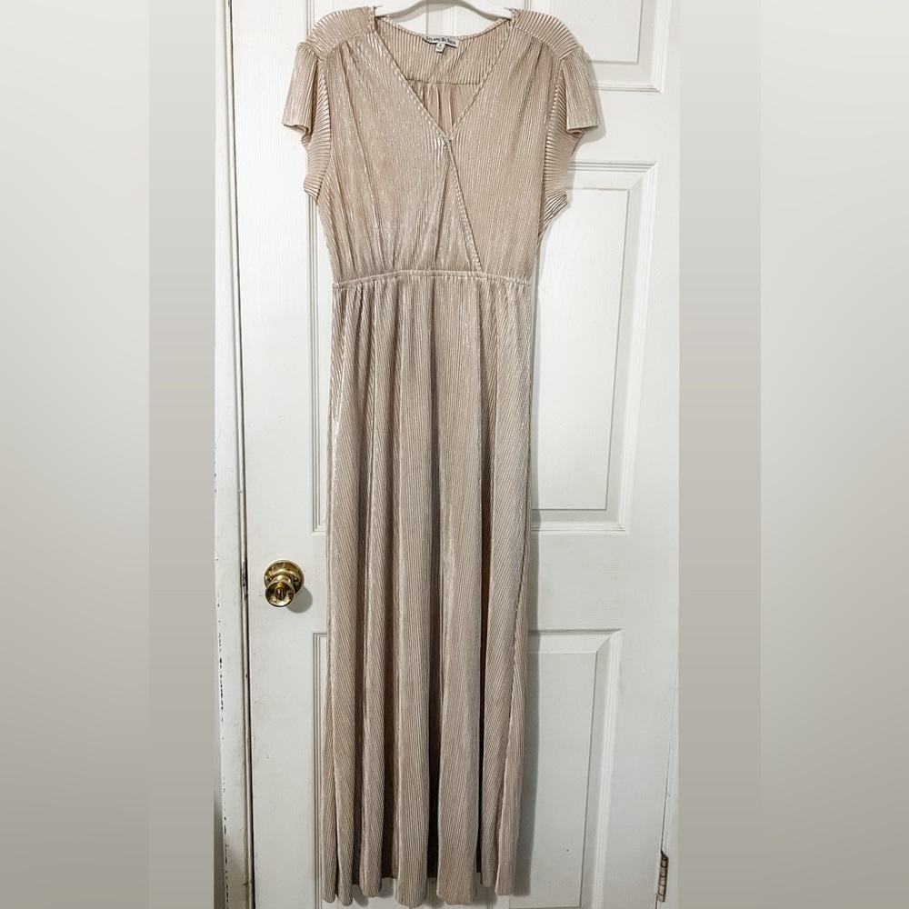 Maxi Shiny Maternity Dress - Size Small